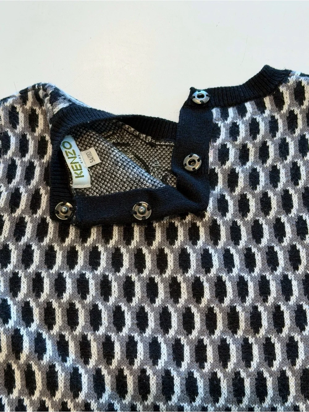 Kenzo Kids Embroidered Tiger Knit Sweater Dress